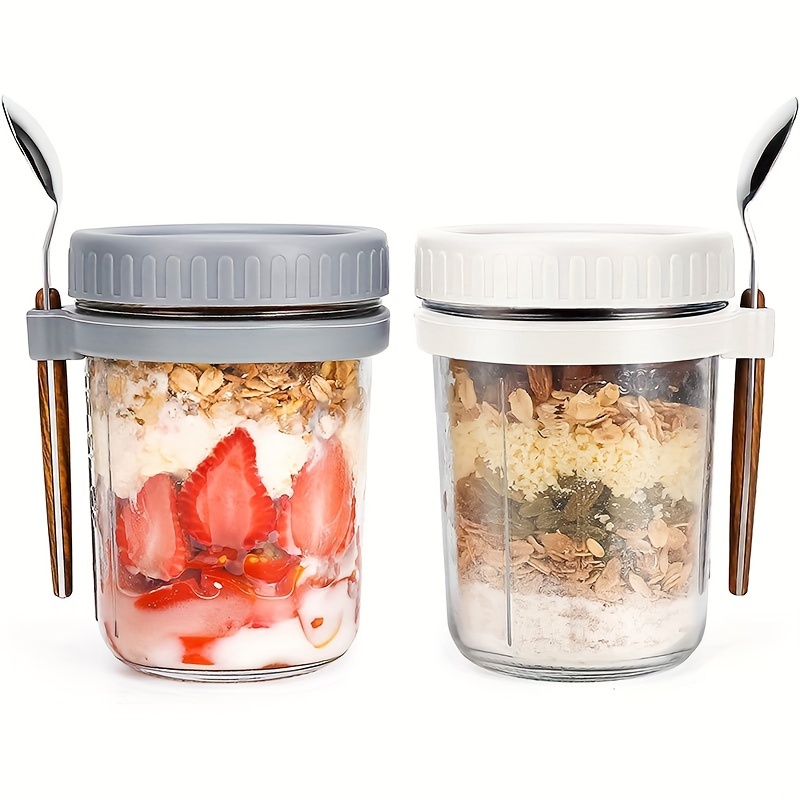 Food Storage Set Glass - 1 adet/2 adet Cam Yulaf Ezmesi