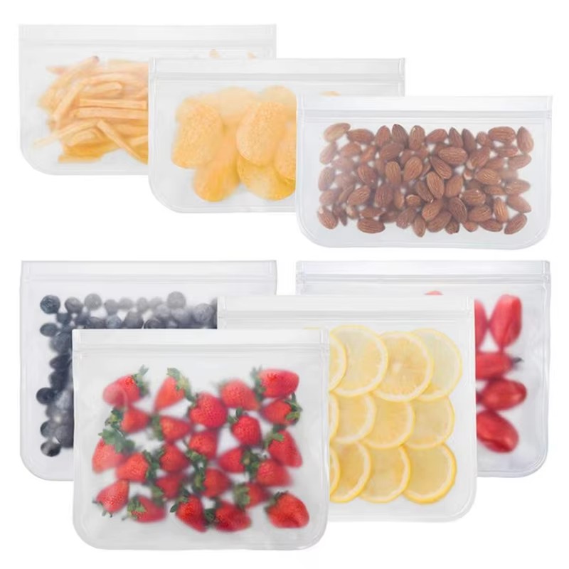 Food Storage Silicone Bags - 1/2/3/4 adet Silikon Gıda Saklama Kapları,