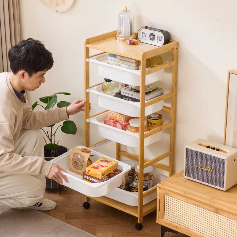 Food Storage Xl - Çok katmanlı mobil tekerlekli saklama rafı,