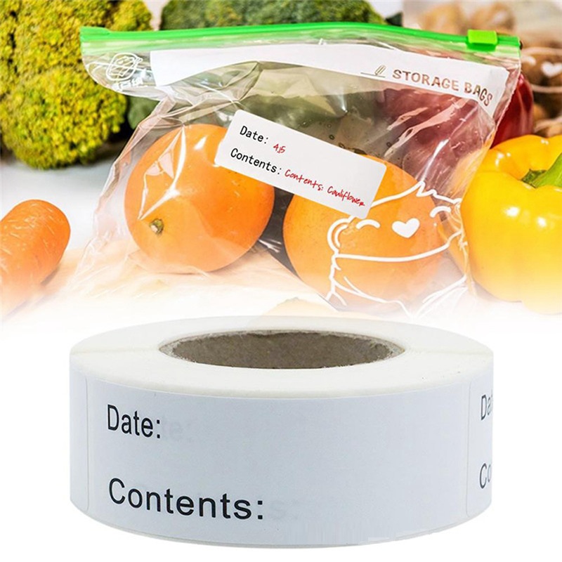 Food Storage Labels - Kendinden Yapışkanlı Çıkarılabilir Gıda Saklama Etiketi