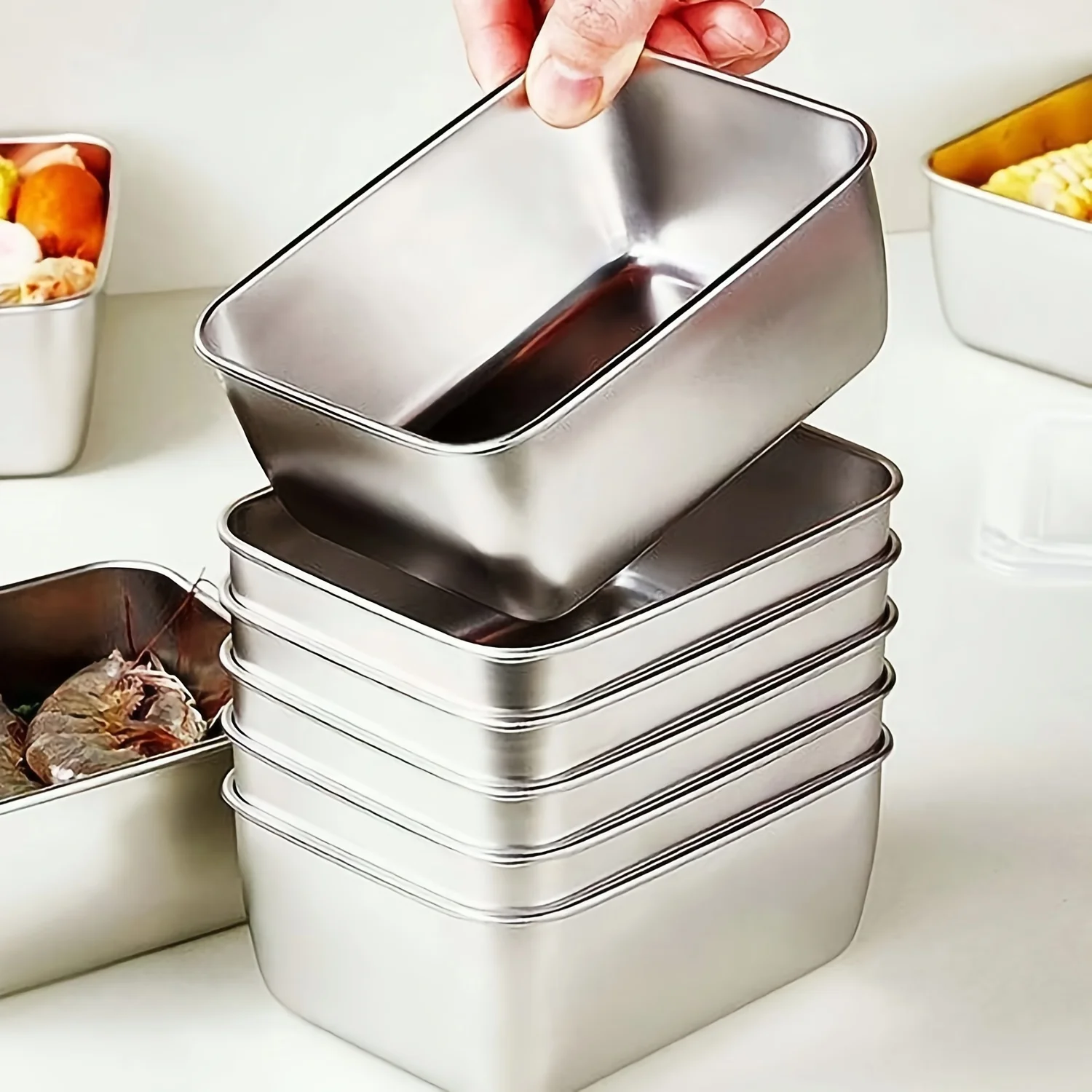 Food Storage Eco Friendly - Paslanmaz Çelik Gıda Saklama Kapları Seti
