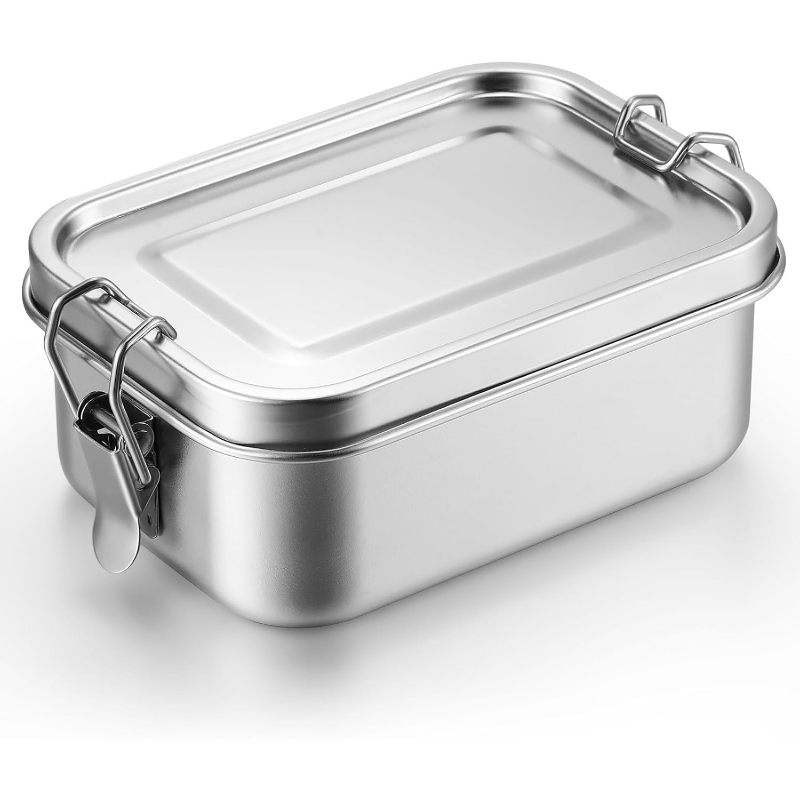 Food Storage Organiser - Paslanmaz Çelik Gıda Saklama Kapları Kapaklı