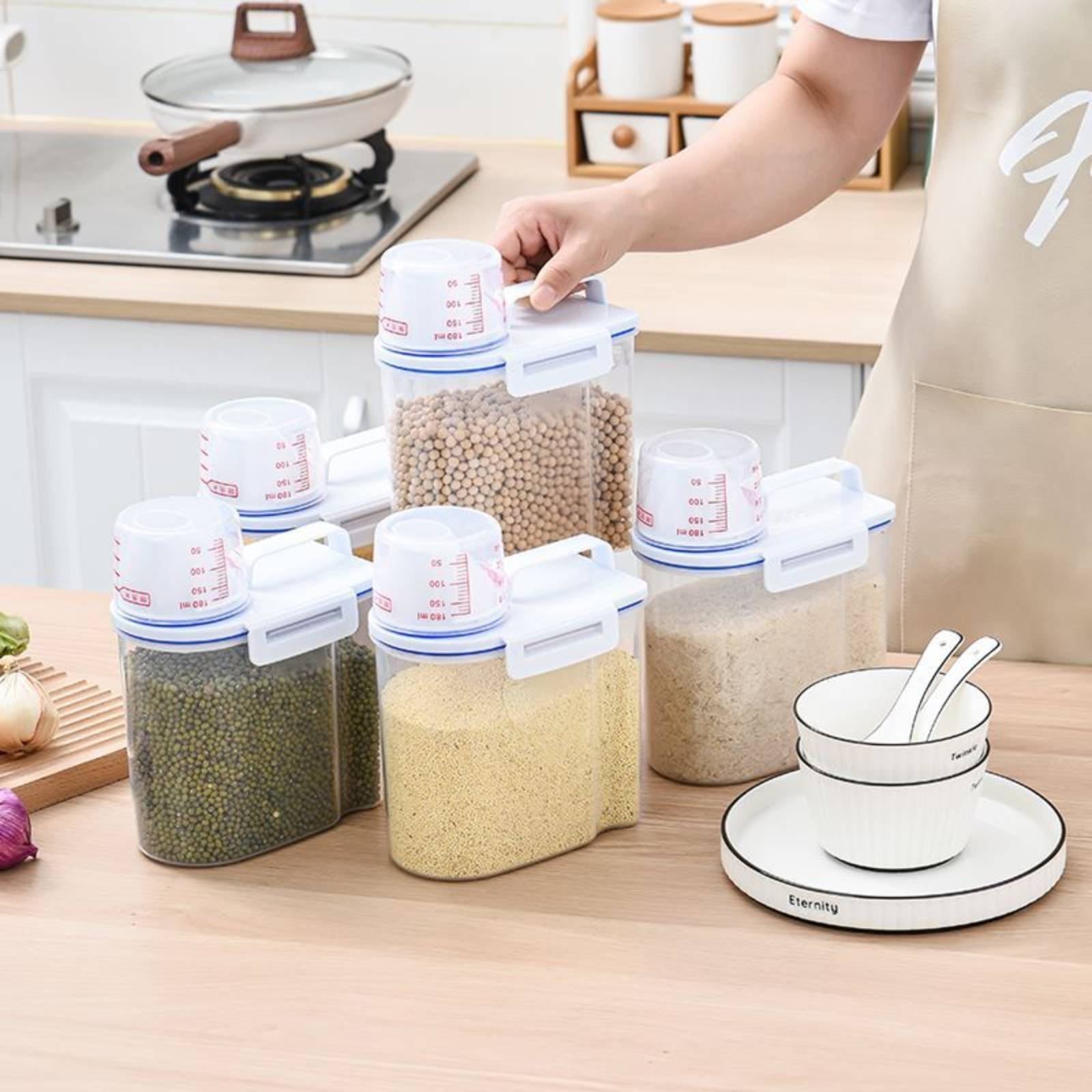 Food Storage Pantry - Pirinç Saklama Kabı Güvenli Pirinç Dağıtıcısı