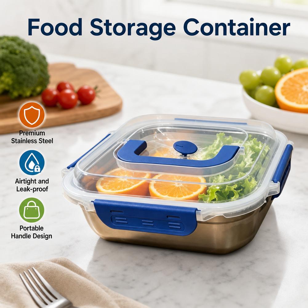 Food Storage Not Plastic - 304 Paslanmaz Çelik Gıda Saklama Kabı