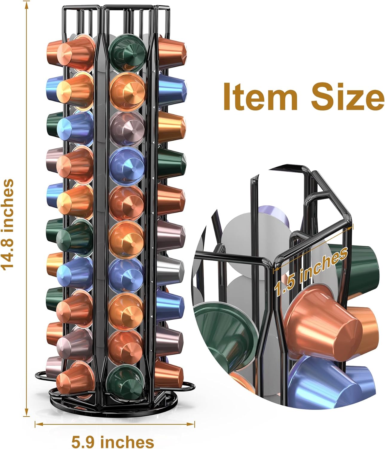 Food Storage Xl - Nespresso OriginalLine için Kahve Kapsülü Tutucu