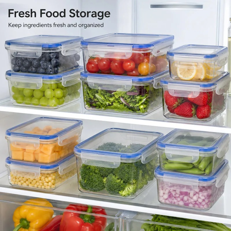 Food Storage Eco Friendly - 4 Boyutlu Buzdolabı Saklama Kutusu Gıda