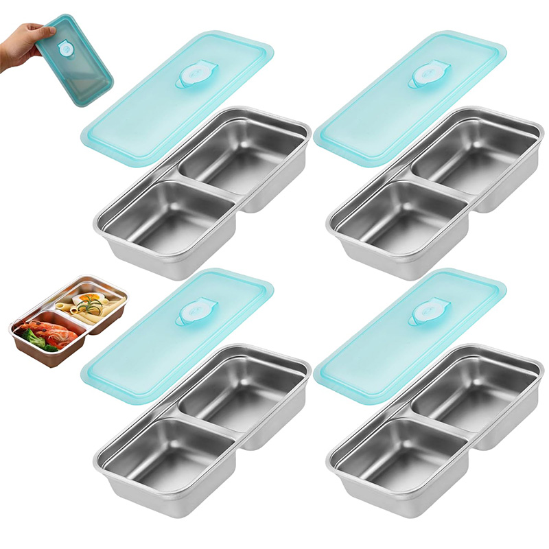 Food Storage Box Stainless Steel - Taşınabilir Paslanmaz Çelik Taze Tutma Kutusu