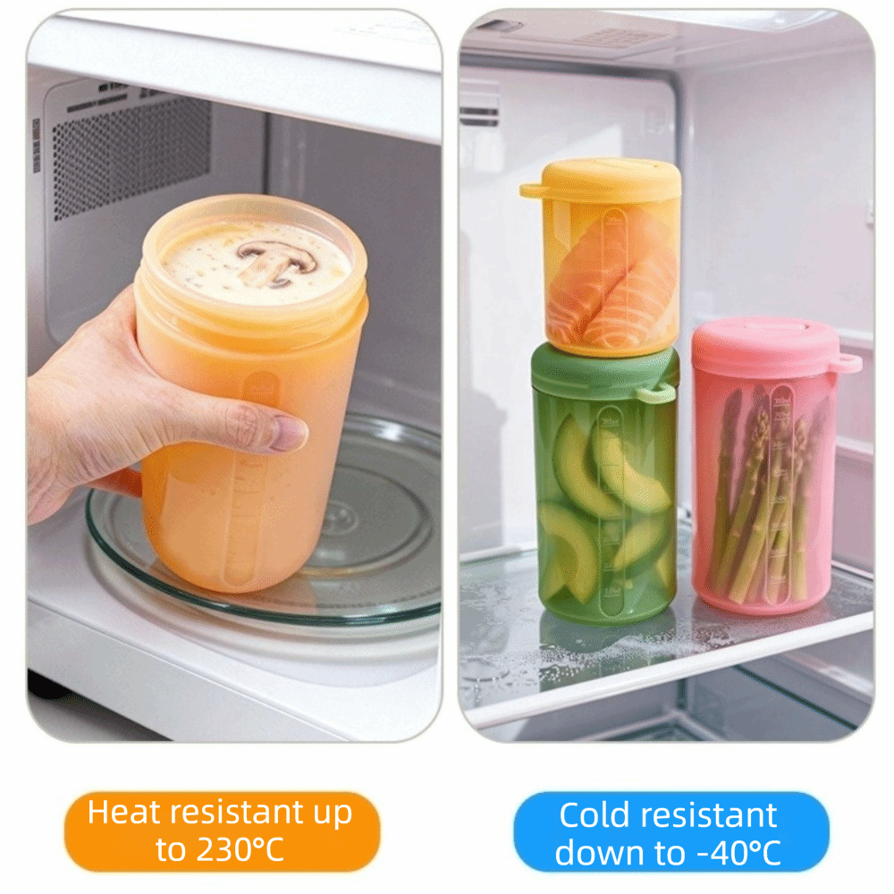 Food Storage Jars With Lids - Sızdırmaz Gıda Saklama Kabı Silikon Hava