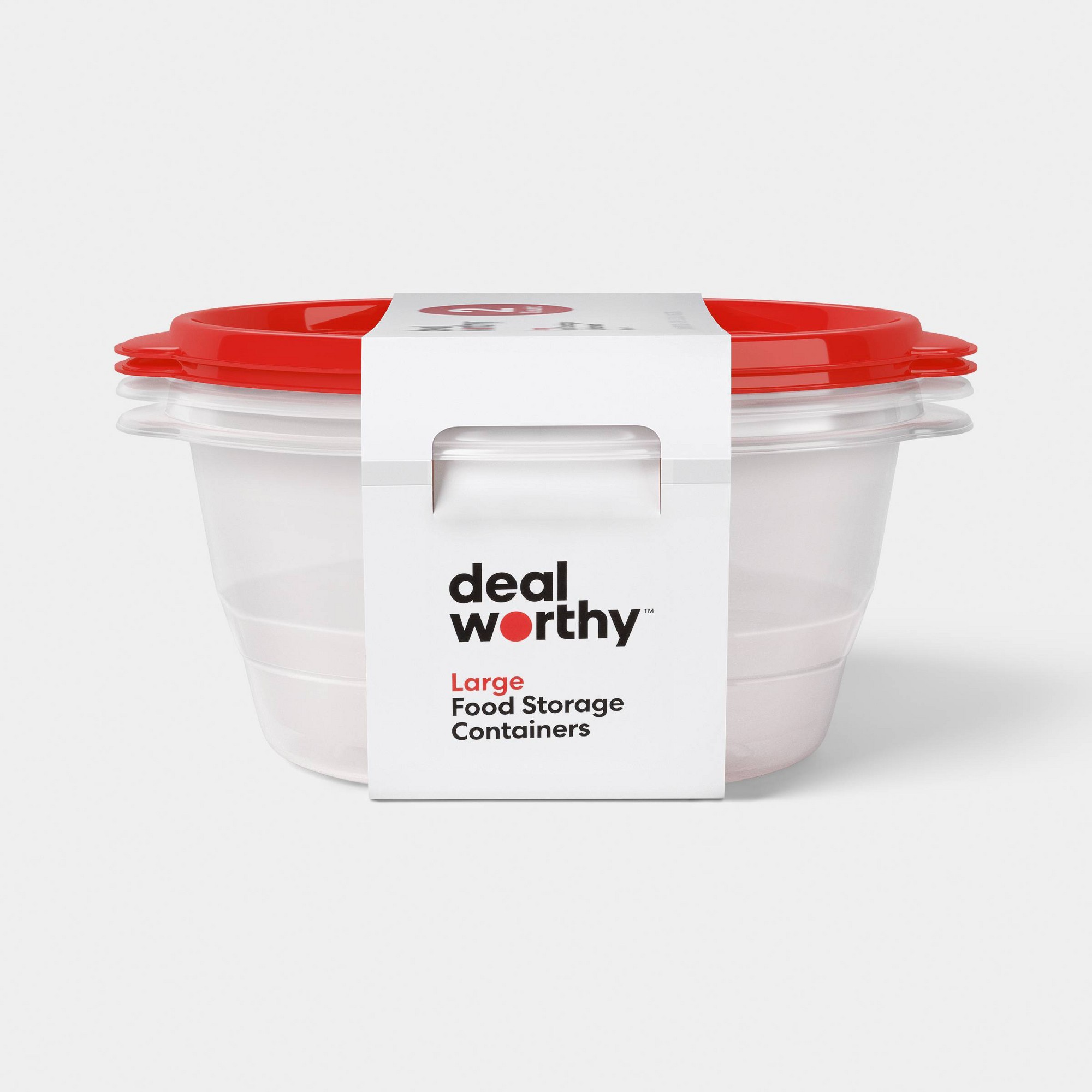 Food Storage Pantry - 2ct Büyük Yuvarlak Gıda Saklama Kapları
