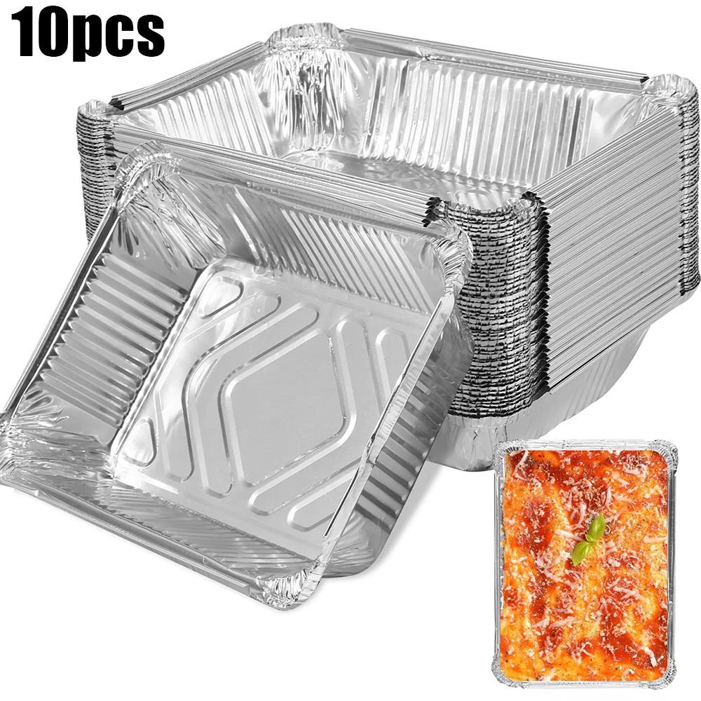 Food Storage Aluminum Containers - 10 adet tek kullanımlık alüminyum folyo
