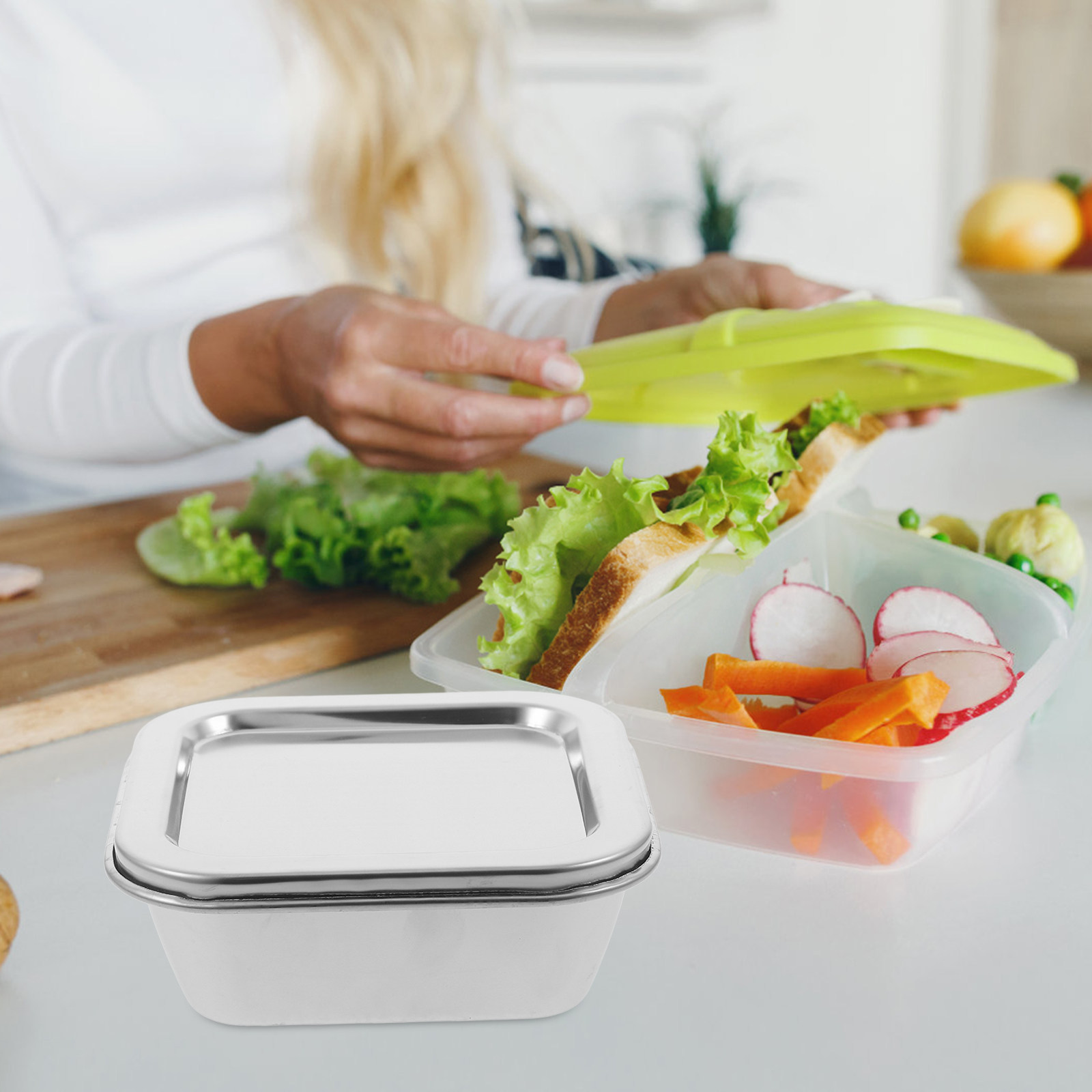 Food Storage Box Stainless Steel - 300Ml Paslanmaz Çelik Gıda Saklama Kabı,