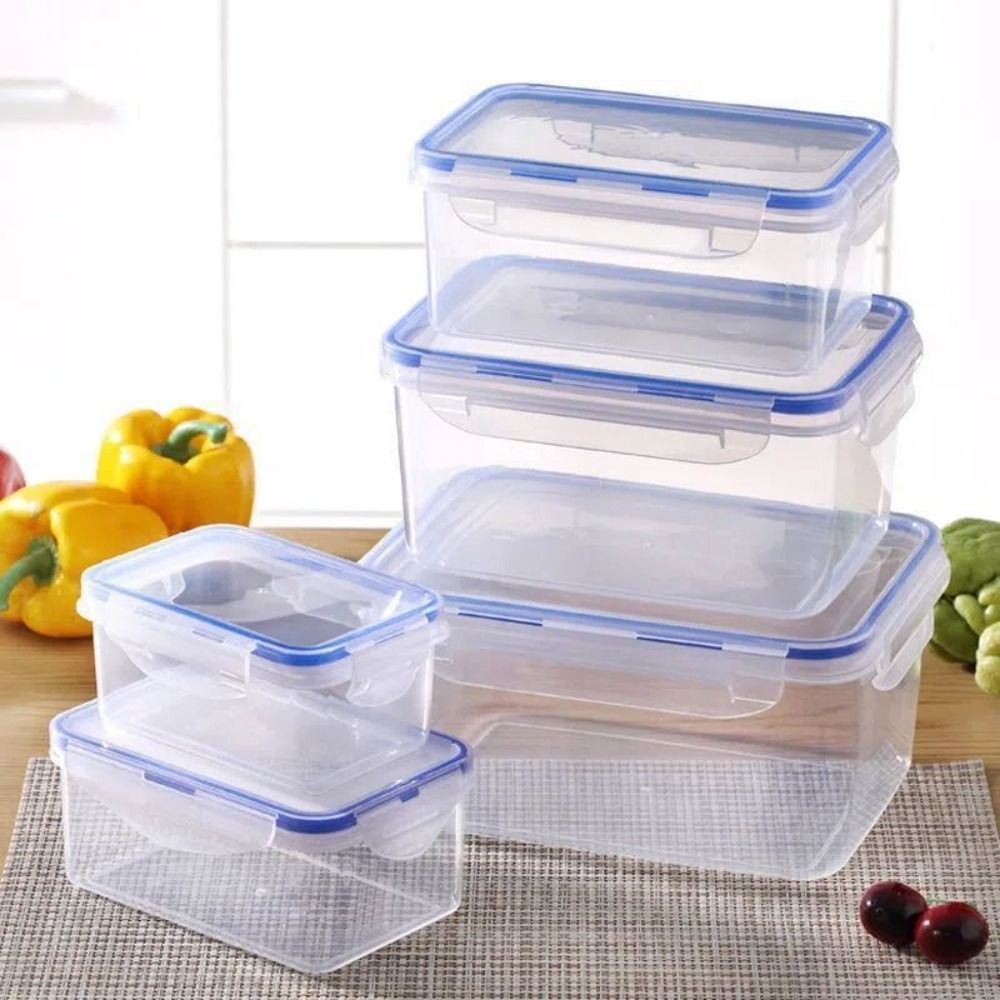 Food Storage Stackable Containers - 1/4 adet güvenli plastik buzdolabı saklama
