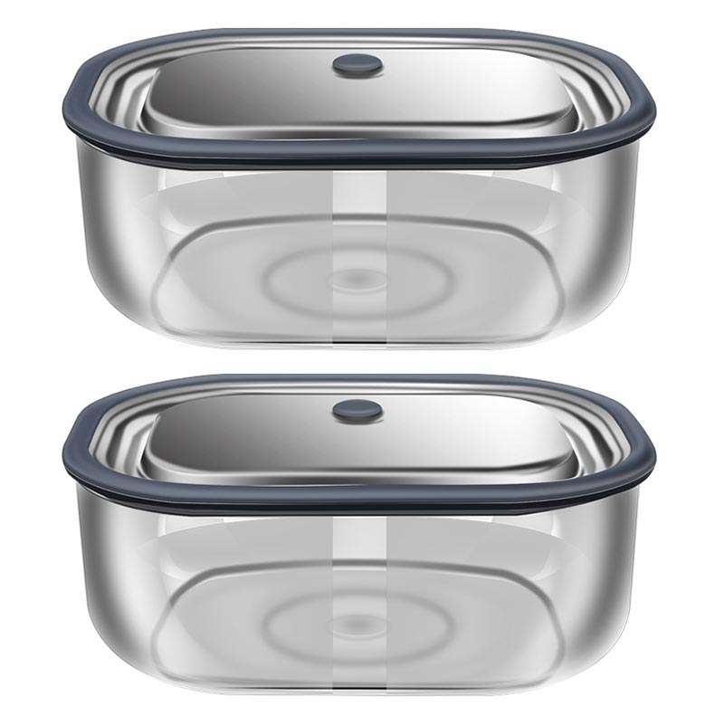 Food Storage Set Glass - Uzun borosilikat cam dikdörtgen yemek kabı