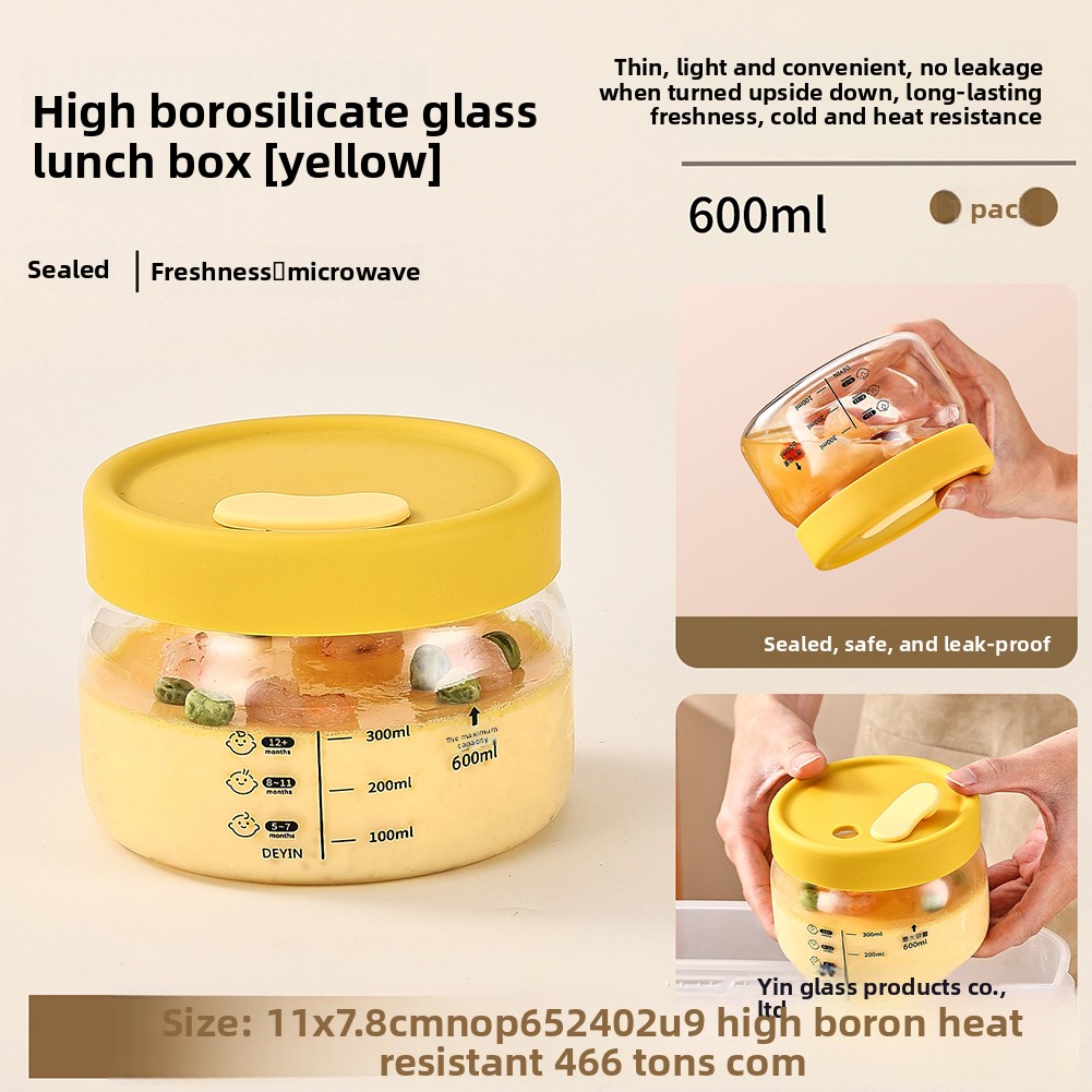 Food Storage Eco Friendly - Cam Gıda Saklama Kabı Hava Geçirmez