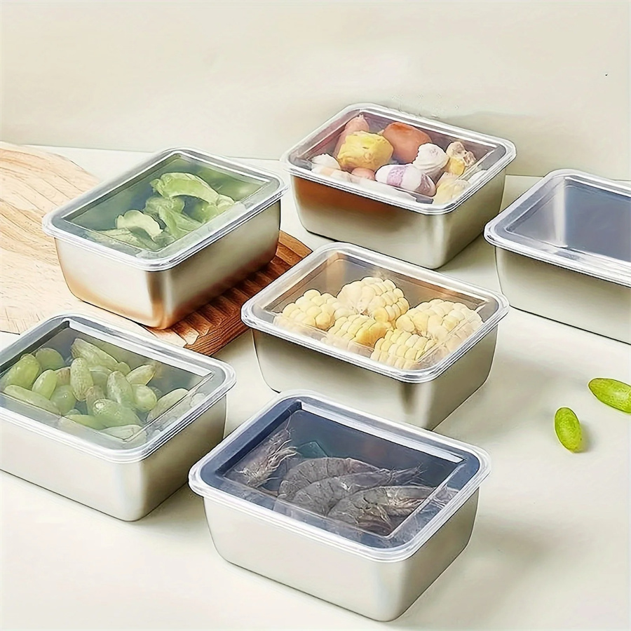 Food Storage Eco Friendly - 1/3/5 adet paslanmaz çelik gıda saklama