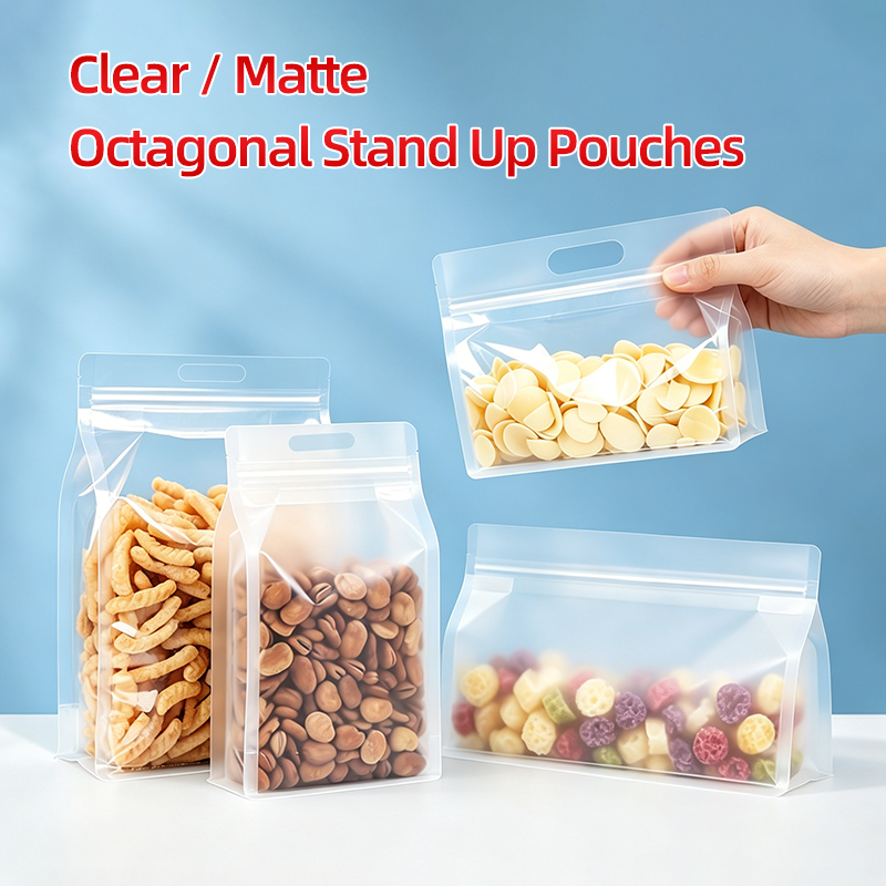 Food Storage Not Plastic - 50 ADET Toptan Sekiz Kenarlı Yapışkanlı