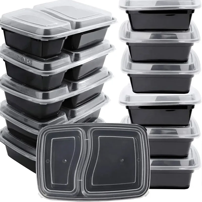 Food Storage Stackable Containers - 10 takım kapaklı tek kullanımlık yiyecek