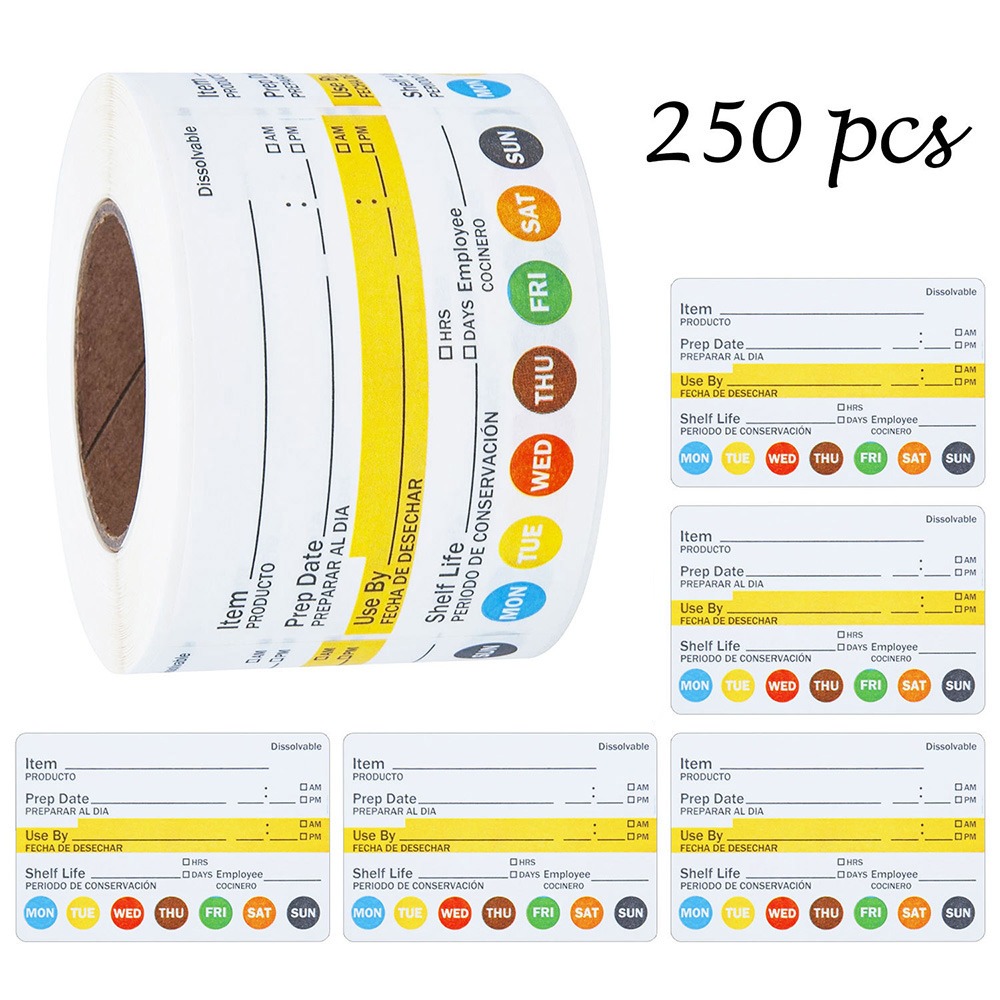 Food Storage And Safety - 250/300 adet gıda raf ömrü etiketi
