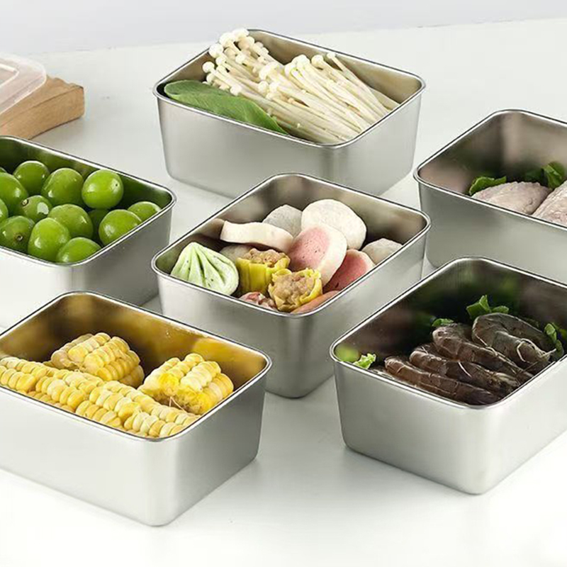 Food Storage Eco Friendly - 6 Parçalı Paslanmaz Çelik Gıda Saklama