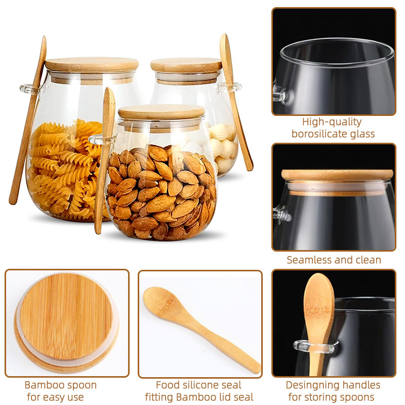 34oz mühürlü cam kavanoz kaşık - Food Storage Set Glass incelemesi ve fiyatı
