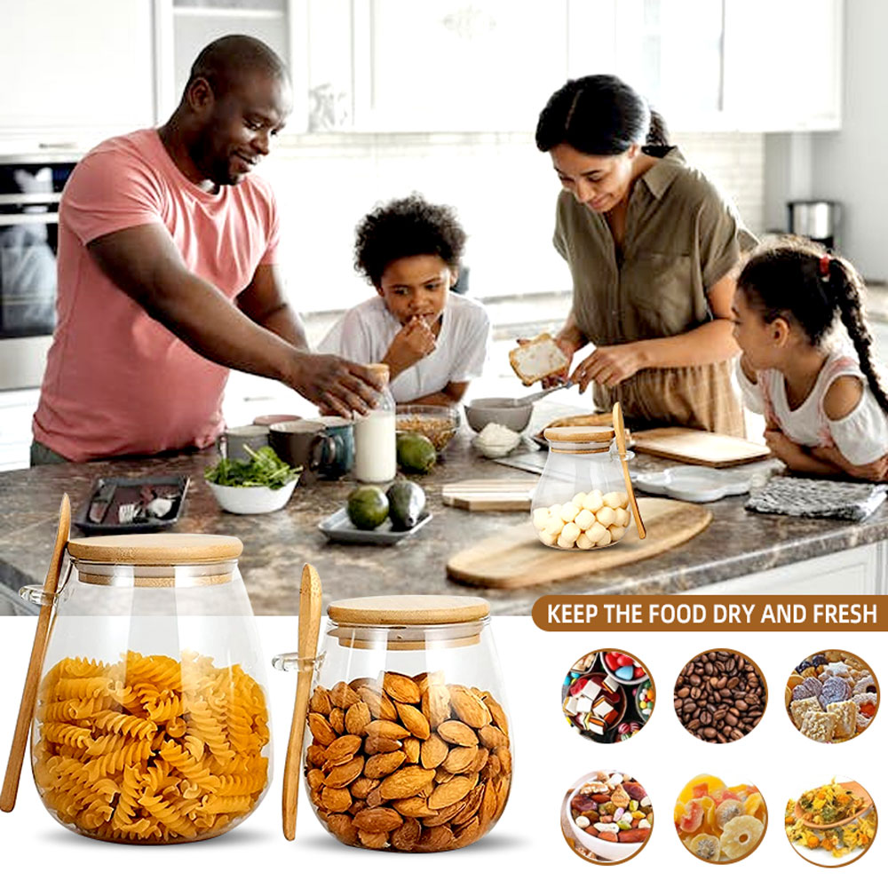 34oz mühürlü cam kavanoz kaşık - Food Storage Set Glass incelemesi ve fiyatı