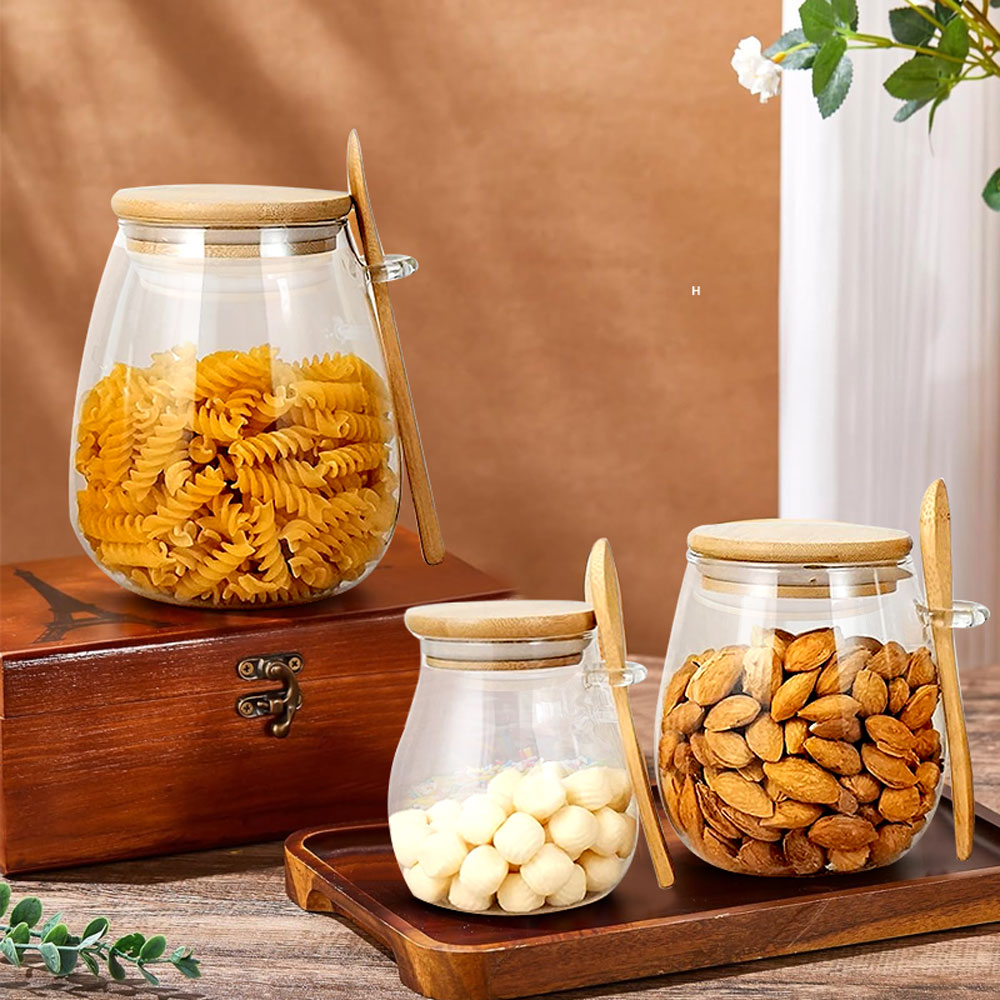 34oz mühürlü cam kavanoz kaşık - Food Storage Set Glass incelemesi ve fiyatı