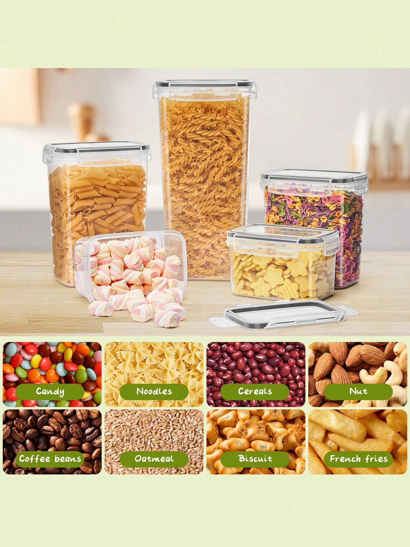 48 adet Hava Geçirmeyen Gıda S - Food Storage Pantry incelemesi ve fiyatı