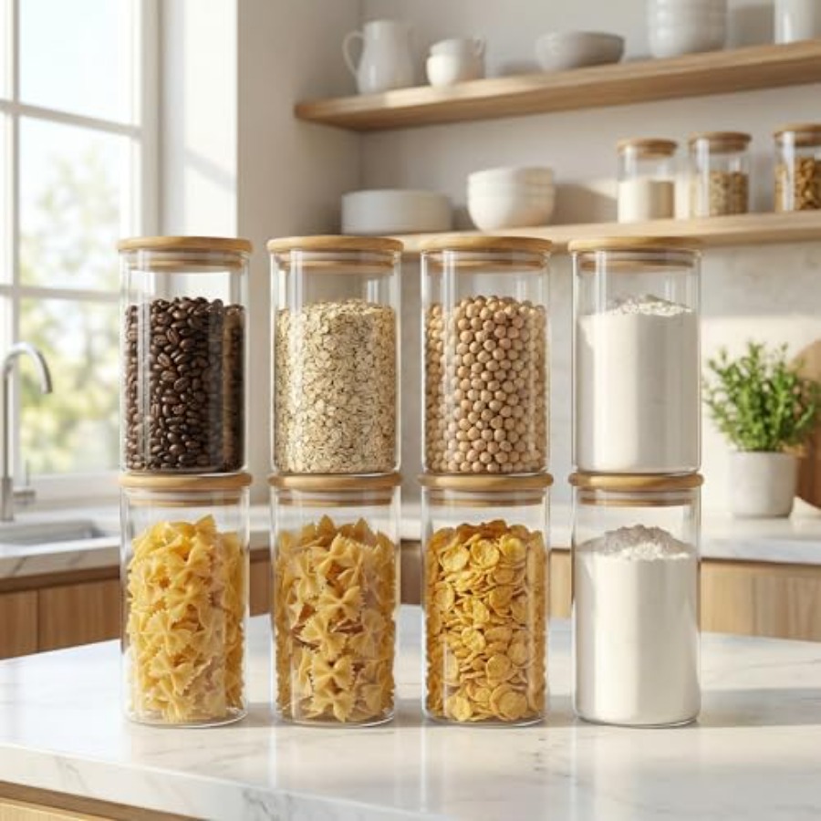 Bambu Kapaklı Cam Kavanozlar 2 - Food Storage Set Glass incelemesi ve fiyatı