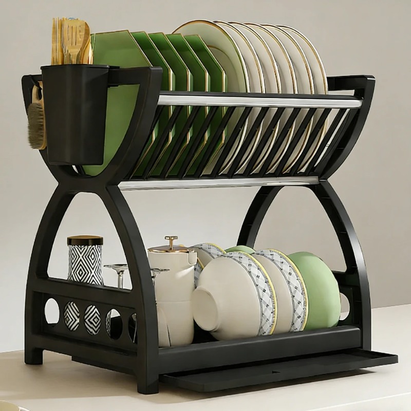 2 katmanlı bulaşık kurutma raf - Food Storage Organiser incelemesi ve fiyatı