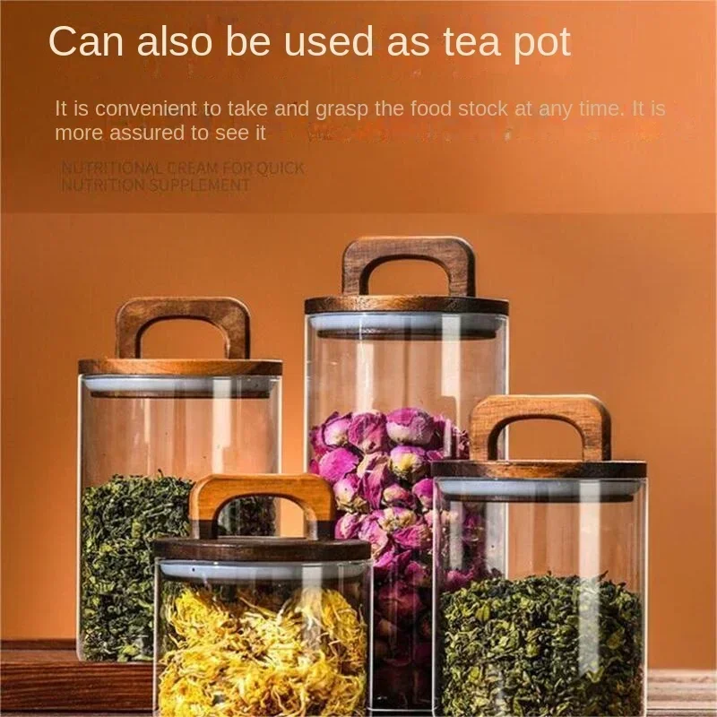 800-2100 ml Ahşap Kapaklı Cam  - Food Storage Set Glass incelemesi ve fiyatı