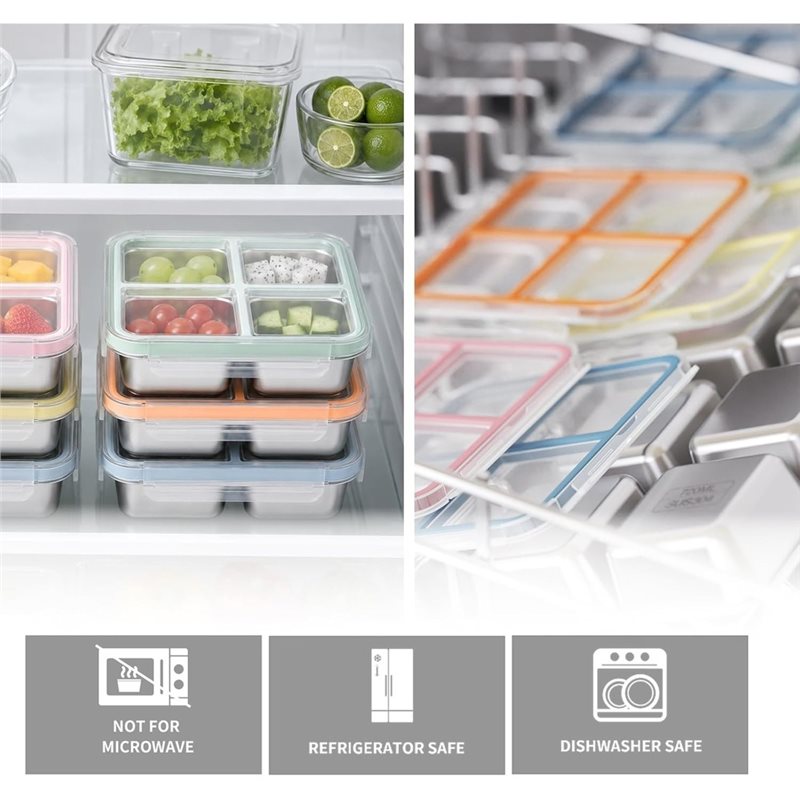 GIGI 4'lü Paslanmaz Çelik Atış - Food Storage Box Stainless Steel incelemesi ve fiyatı