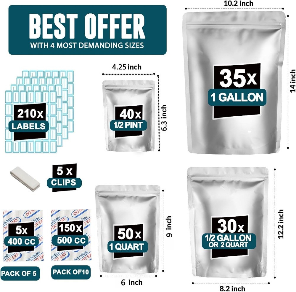 155 Oksijen Emici, 210 Etiket  - Food Storage Labels incelemesi ve fiyatı