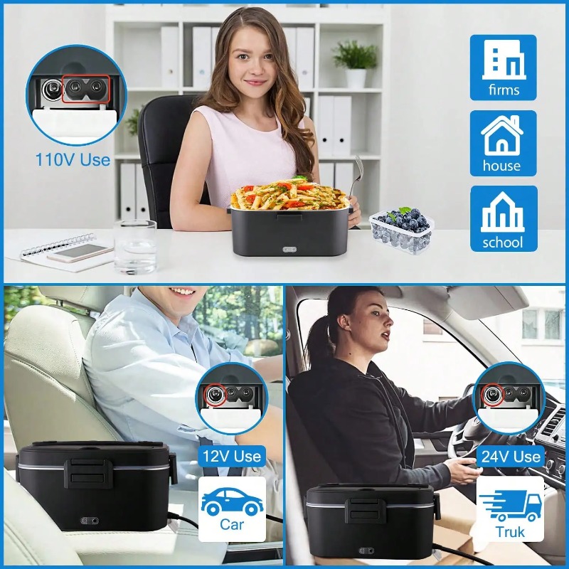 100W Elektrikli Isıtmalı Yemek - Food Storage Box Stainless Steel incelemesi ve fiyatı