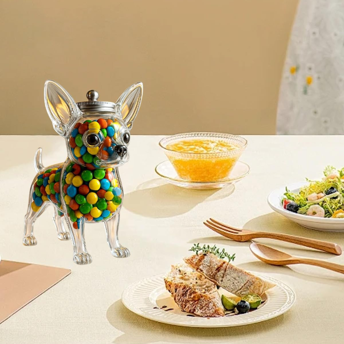 Chihuahua Şekilli Kap Tazelik  - Food Storage Set Glass incelemesi ve fiyatı