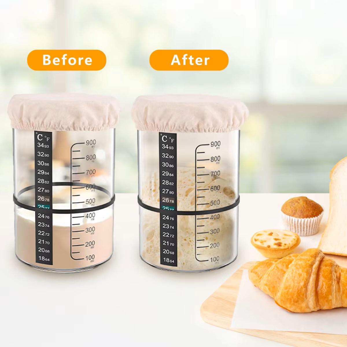 1500/900ml Ekşi Mayalı Hamur B - Food Storage Set Glass incelemesi ve fiyatı