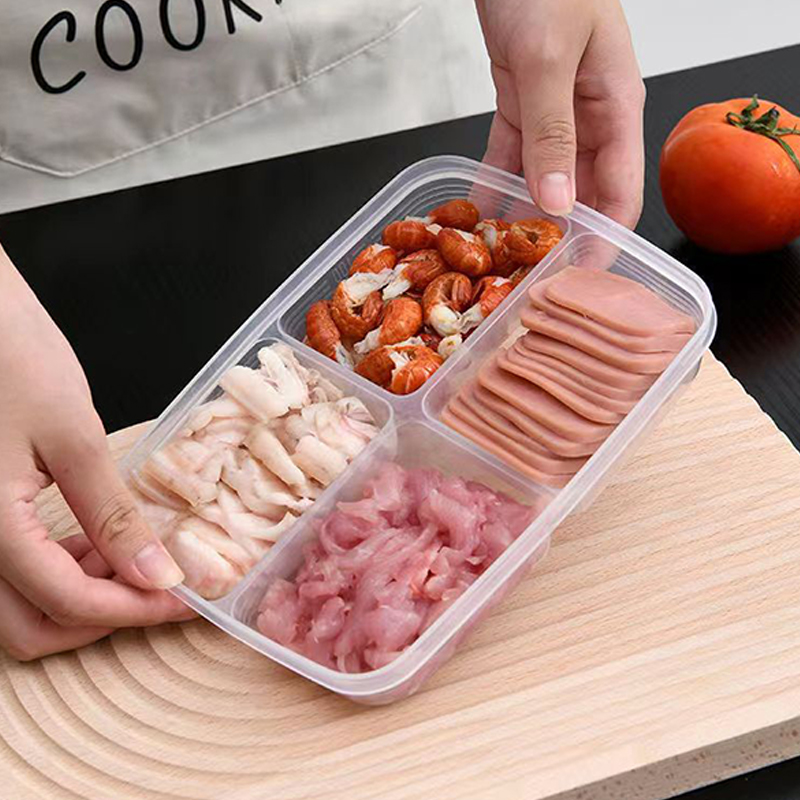 Yeni 【4 Bölmeli Plastik Saklam - Food Storage Square Containers incelemesi ve fiyatı