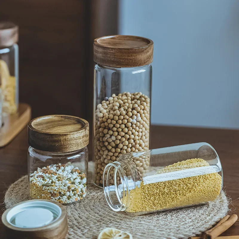 Ahşap kapak Orgnizer cam hava  - Food Storage Set Glass incelemesi ve fiyatı