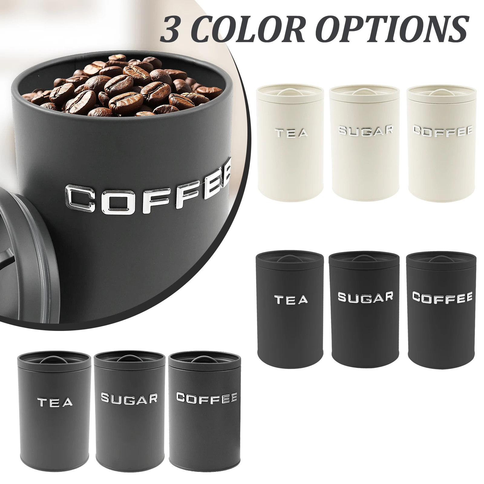 3 Adet Çay Kahve Şeker Saklama - Food Storage Jars With Lids incelemesi ve fiyatı