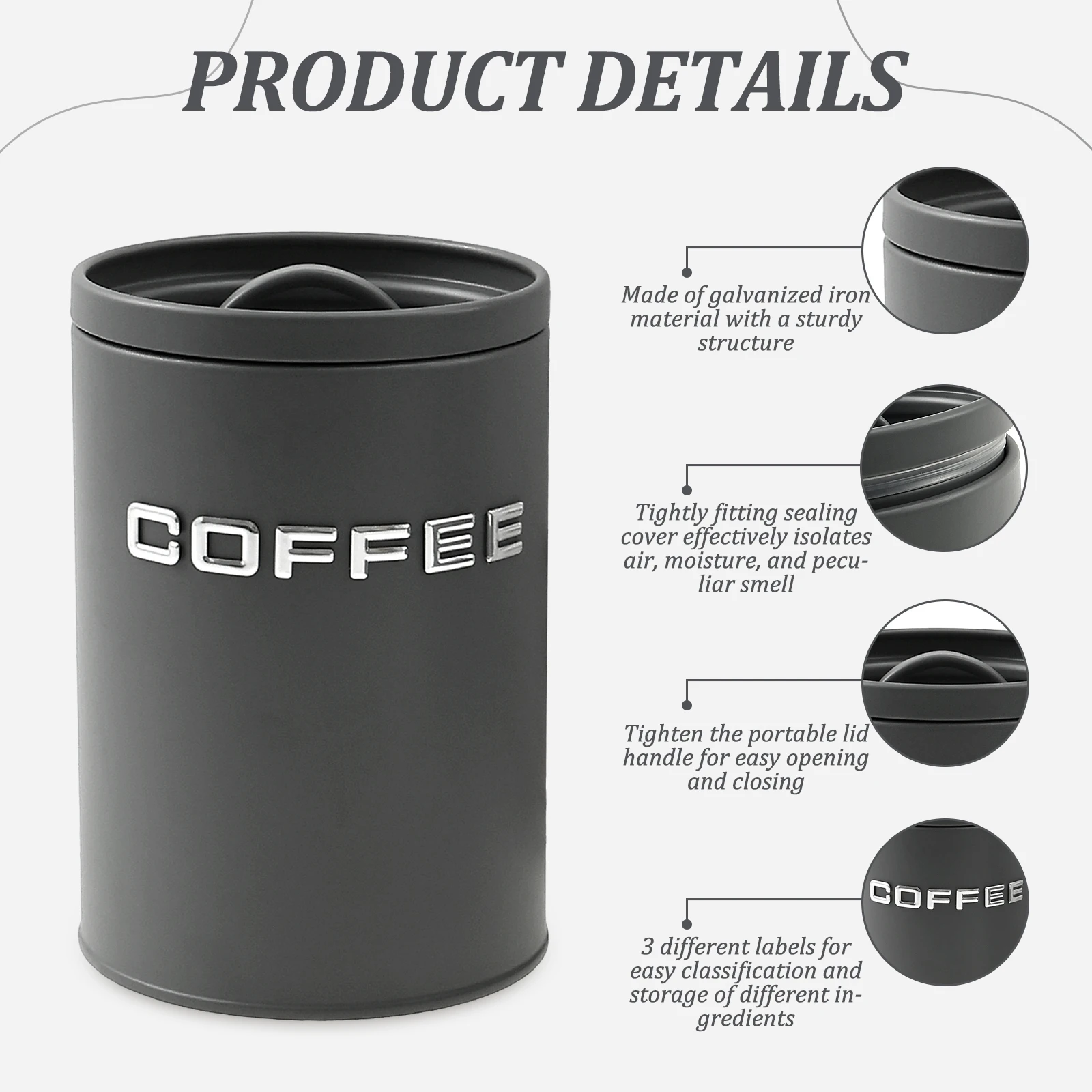 3 Adet Çay Kahve Şeker Saklama - Food Storage Jars With Lids incelemesi ve fiyatı
