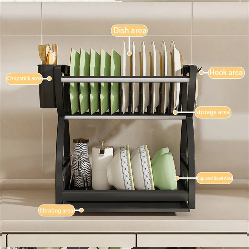 2 Katmanlı Bulaşık Kurutma Raf - Food Storage Organiser incelemesi ve fiyatı