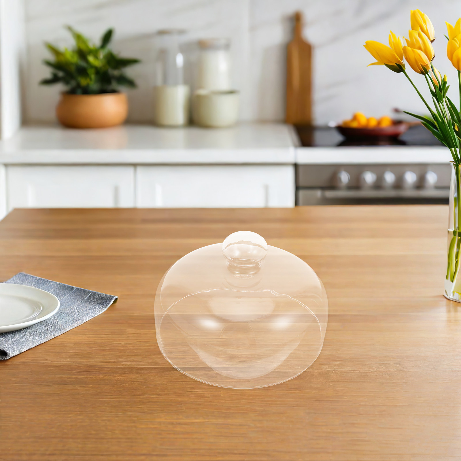 1 Adet Yuvarlak Saplı Toz Geçi - Food Storage Glass Round incelemesi ve fiyatı